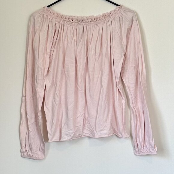 Chaser Women's Light Pink Off the Shoulder Peasant Top Blouse - Medium - Picture 1 of 5